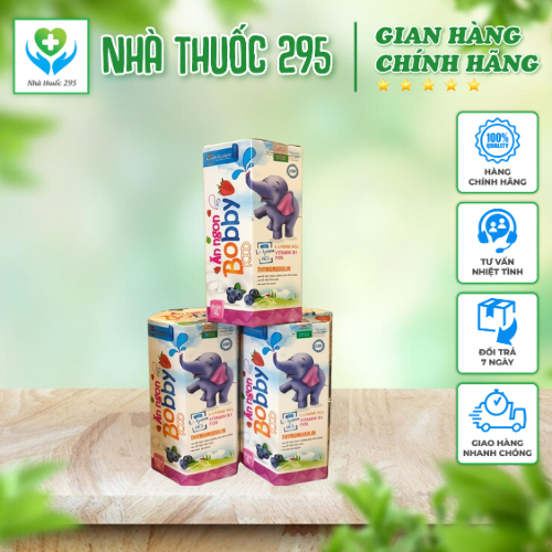 Set Combo 3 hộp Siro Bobby Kid TW Hanopharco hỗ trợ tăng sức đề kháng hệ tiêu hóa giúp ăn ngon hộp 2