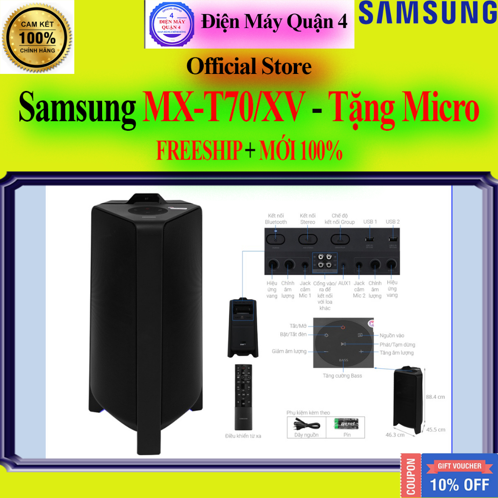 [Kèm micro] Loa Tháp Samsung MX-T70/XV