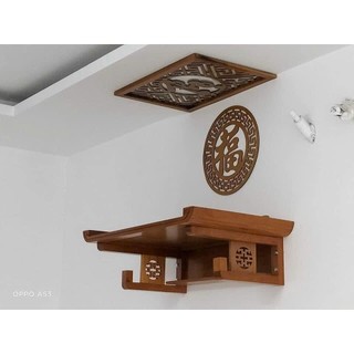 bàn thờ gỗ sồi 61cm vàng mít
