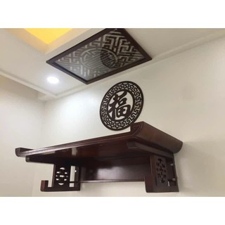 bàn thờ gỗ sồi 61cm vàng mít