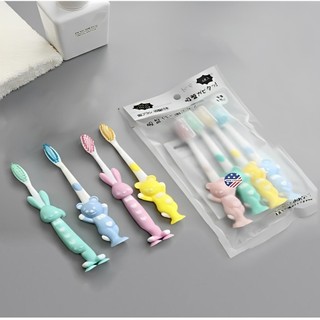 SÉT 4 BÀN CHẢI CON VẬT CHO BÉ DỄ THƯƠNG NGỘ NGĨNH KÍCH THÍCH BÉ VỆ SINH RĂNG MIỆNG