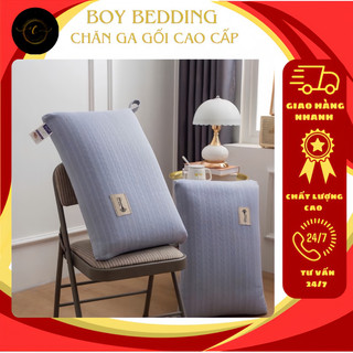   Hàng Nhập  Gối Nằm Lúa Mạch EMA 45x65cm,Gối Ngủ Chần Xoắn Cao Cấp Giúp Khử Khuẩn,Chống Xẹp,Êm Không Bí Bách  1 Chiếc  