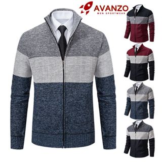  Áo khoác len nam cao cấp lót nhung dày ấm áo khoác bomber áo mùa đông nam dày dặn giữ ấm trẻ trung AVANZO KP082 