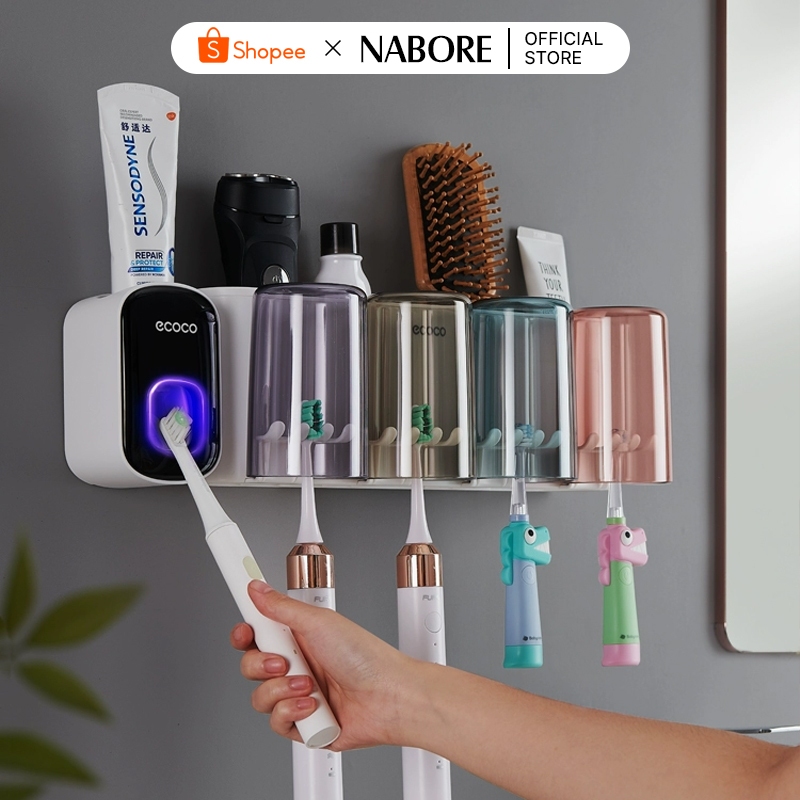 Kệ đựng bàn chải đánh răng kèm cốc Ecoco
