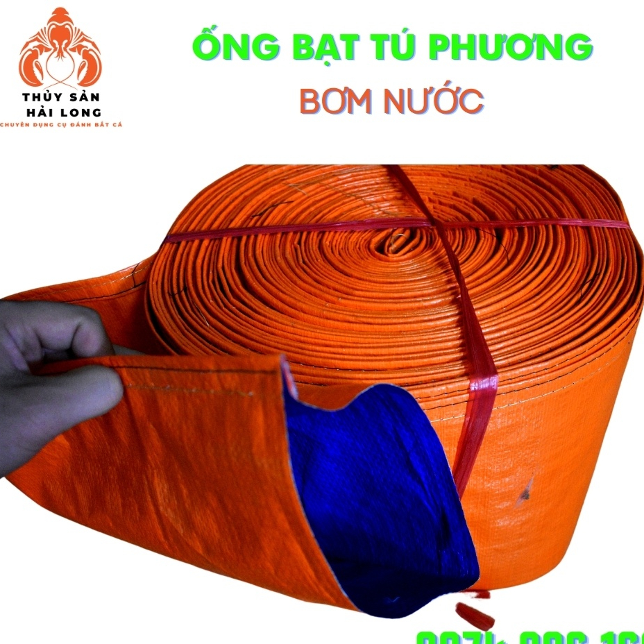 ỐNG BẠT BƠM NƯỚC Phi 76, phi 90 - Bạt tú phương may 2 lần chỉ dù (Giá lẻ 1m)