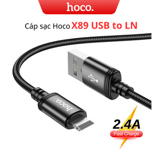 Dây sạc nhanh Hoco 2A cho 7 8P xmax 11 12 13 pro max cáp bọc dù siêu bền