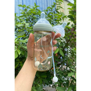 Núm Ti Ống Hút Cổ Rộng Bú Mọi Tư Thế Dành Cho Bình Pigeon , Moyuum, Grosmimi, Wesser ( kèm hộp )