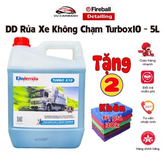 Dung Dịch Rửa Xe Không Chạm - Nước Rửa Xe Ô Tô Xe Máy Turbo x 10 Chuyên Dụng Cho Xe Tải Công Ten Nơ 5L 