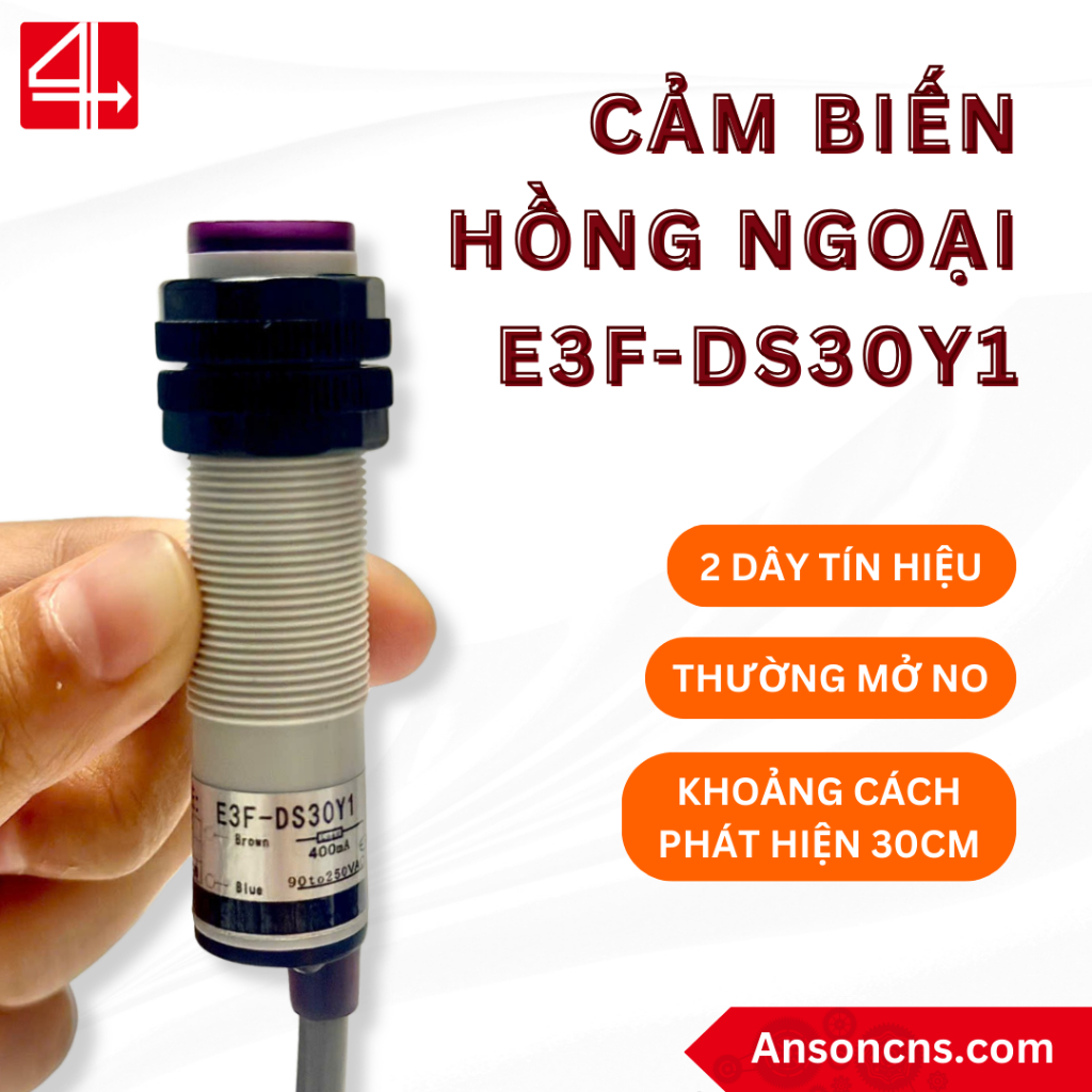Cảm Biến Vật Cản Hồng Ngoại E3F-DS30Y1 2 Dây