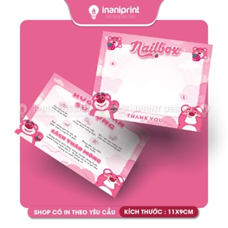 Bìa Nailbox - Thẻ giấy Nail Box - NAILBOX GẤU DÂU