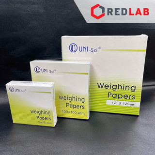 Giấy cân UNI-Sci khổ vuông 7.5cm 10cm 12.5cm Lab weighing paper 75x75mm 100x100mm 125x125mm, hộp 500 tờ, có VAT