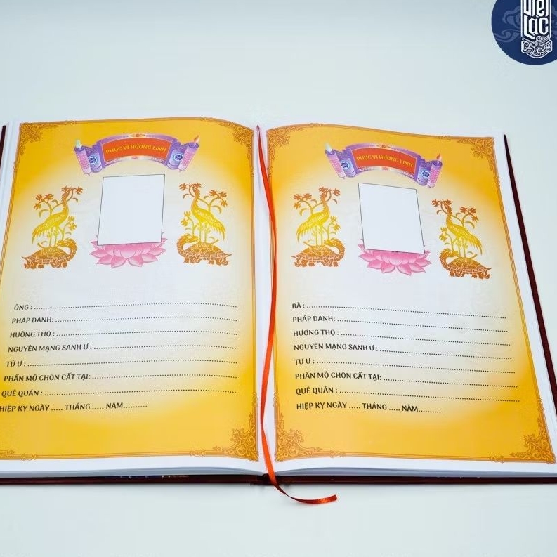 Sổ Ghi Gia Phả các dòng tộc khổ A4 ( cửu huyền thất tổ)
