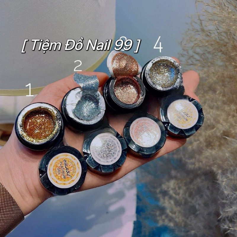 Gel nhũ viền huaxi vàng bạc hồng, gel nhũ mịn