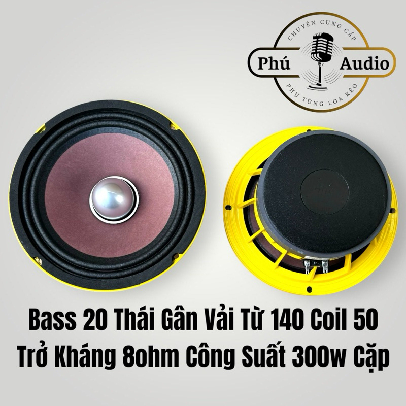 2 Củ Loa Bass 20 Làm Loa Kéo 4ohm và 8ohm