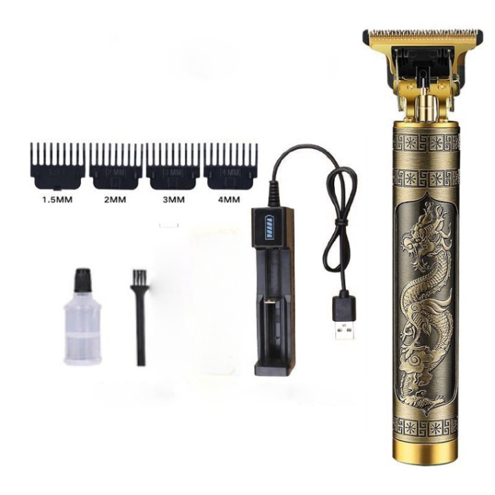 Tông đơ cắt tóc cạo râu chấn viền cắt tóc nam chuyên dụng pin rời dễ dàng thay thế