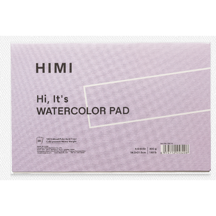 Sổ Vẽ Himi WaterColor Sổ Vẽ Màu Nước Himi 300gsm 20 Tờ | Giấy Vẽ Màu Nước, Gouache, Acrylic Miya Him