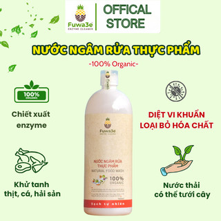 Nước Ngâm Rửa Rau Củ, Thịt Cá Fuwa3E, Làm Sạch Thực Phẩm, Organic Chiết Xuất Enzyme Từ Dứa Chai 1L