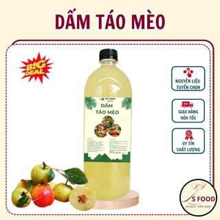 Dấm táo mèo 1 lít LS FOOD hỗ trợ hệ tiêu hóa hoạt động hiệu quả hơn ,hỗ trợ giảm cân