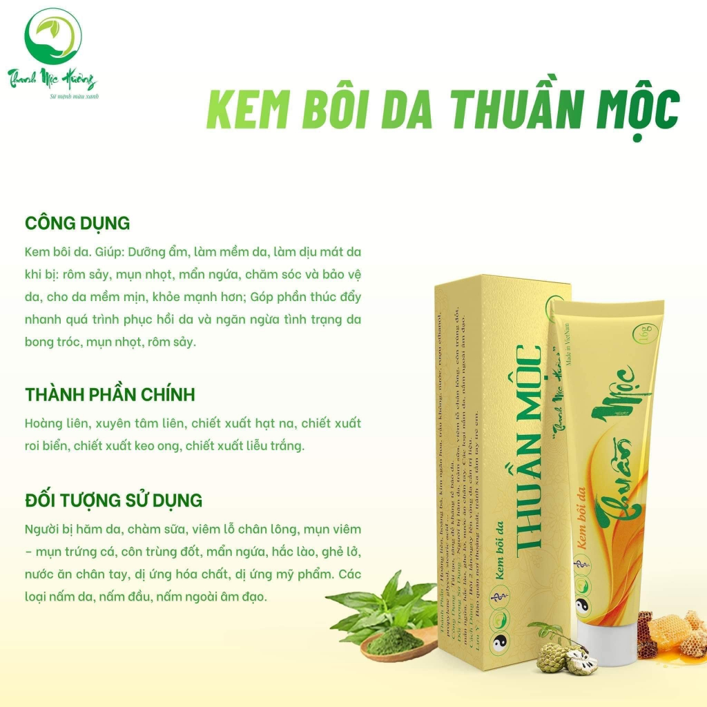 kem bôi da thuần 16g mộc chính hãng