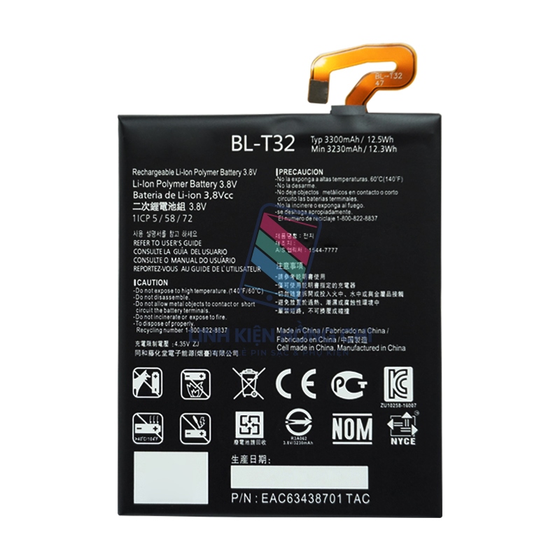 Pin điện thoại LG G6 F900 G600 H870 H871 H872 H873 US997 LS993 VS998 Zin