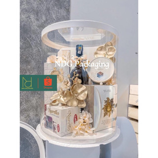 HỘP TRỤ TRÒN TRONG SUỐT - Hộp mica trong suốt đựng bánh kem, gấu bông, hoa, trái cây, bearbrick - Hộp quà Tết trong suốt