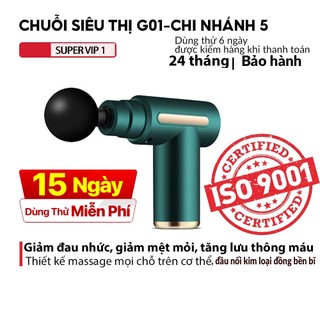 Máy massage cầm tay đấm bóp giảm đau, nhức mỏi massage trị liệu 4 đầu 6 chế độ dùng thử 15 ngày