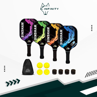 Vợt Pickleball Sinsham Chơi Bóng Pickleball Siêu Nhẹ Chất Liệu Carbon Chuyên Nghiệp Tặng Kèm Bóng Và Túi
