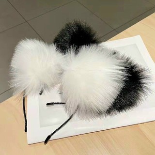 Cài Tóc Tai Gấu Đính Lông, Bờm Tóc Thời Trang