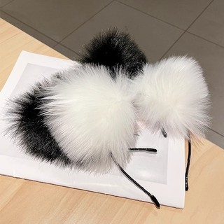 Cài Tóc Tai Gấu Đính Lông, Bờm Tóc Thời Trang