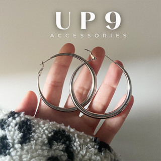 UP9 ACC Khuyên tai vòng tròn đầu thon cá tính KT80