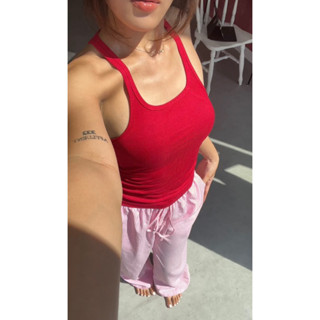 Áo ba lỗ khoét lưng chữ Y thun tăm dây mảnh tôn dáng| BASIC TANK TOP