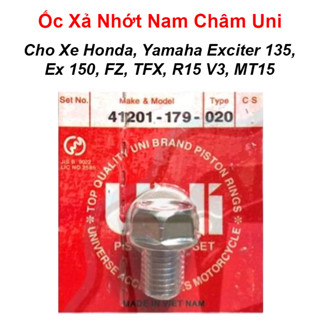 Ốc Xả Nhớt Nam Châm Uni Cho Xe Honda, Yamaha Exciter 135, Ex 150, FZ, TFX, R15 V3, MT15