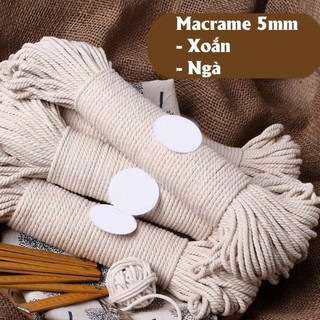 7kg Dây thừng macrame se cotton [size 2MM,3MM,4MM,5MM,6MM,7MM,8MM,10MM]