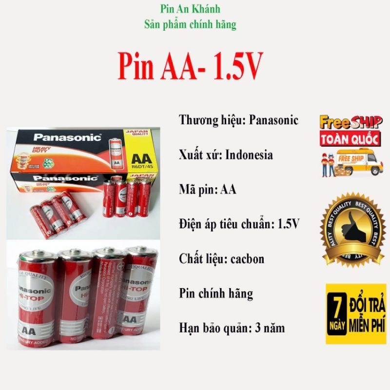 2 viên pin Panasonic AA/AAA