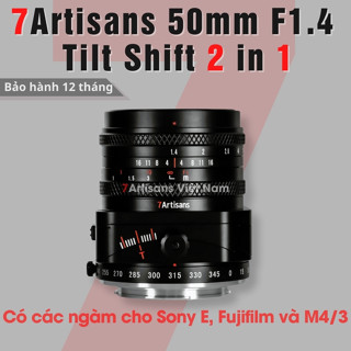 Ống kính 7Artisans 50mm F1.4 Tilt Shift  - Dùng cho Sony E, Fujifilm FX và M4/3