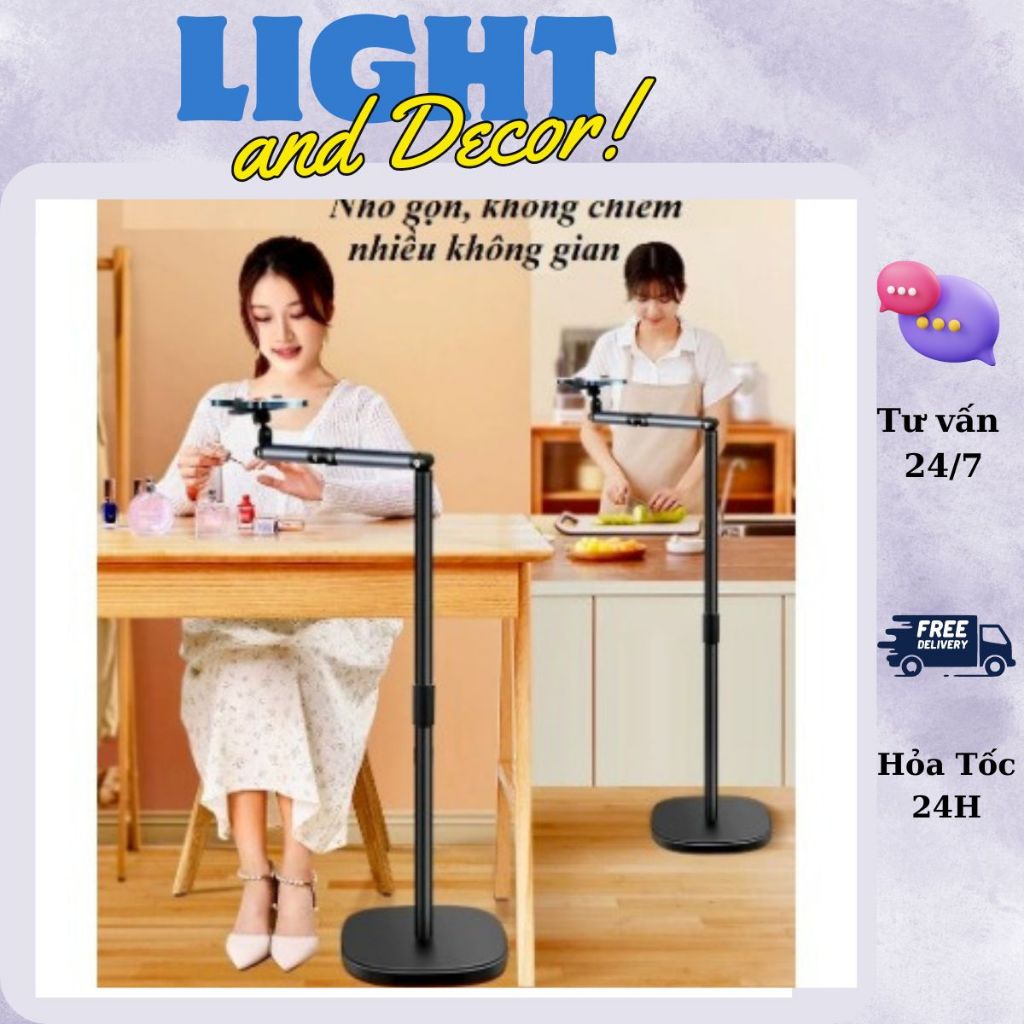 Cây Giá đỡ điện thoại L01 nặng 3kg, cao max 1m6 hỗ trợ livestream, chụp ảnh, ... đa năng tiện dụng c