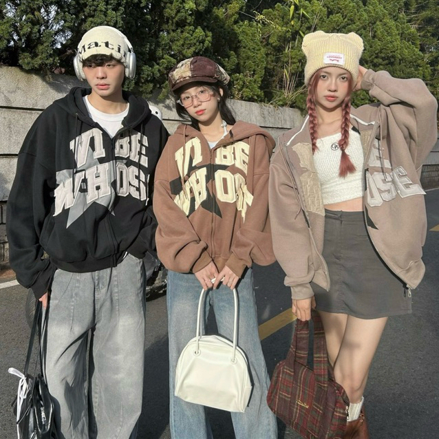 Áo khoác thêu đắp vải - Áo Hoodie NGÔI SAO HOODIE - ZIP WSTAR