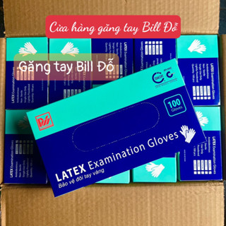 Thùng 10 Hộp Găng Tay Y Tế Latex Có Bột Cao Su Thiên Nhiên Duy Hàng CHÍNH HÃNG Size XS S M L