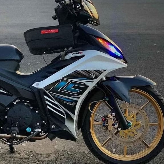 Tem Rời Ex 150 Lc Dán Xe Trắng Đen
