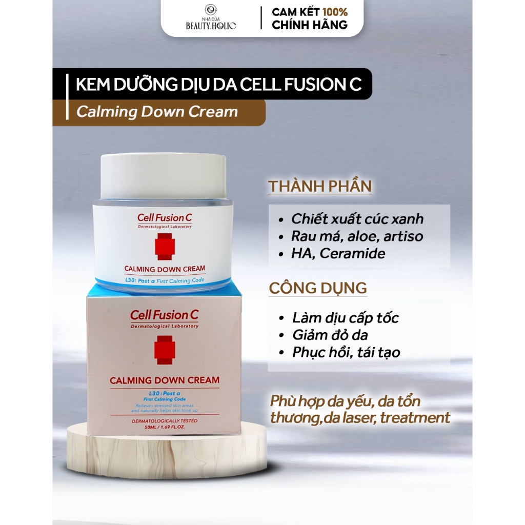 [SALE LỖ DỌN KHO] Kem làm dịu da CELL FUSION C CALMING DOWN