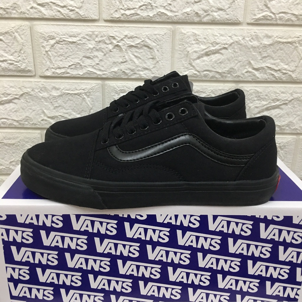 [TẶNG HỘP+BILL] Giày 𝐕𝐚𝐧𝐬 𝐎𝐥𝐝 𝐒𝐤𝐨𝐨𝐥 full đen Giày 𝐕𝐚𝐧𝐬 size 36->43 NAM NỮ
