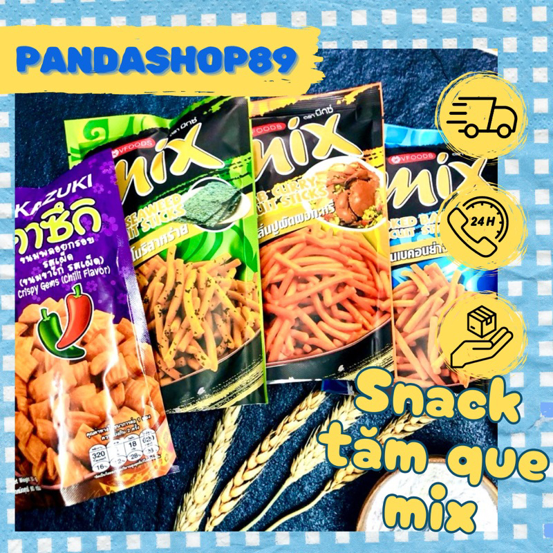 Bim tăm que snack Mix Vfoods Thái Lan (gói 60g)