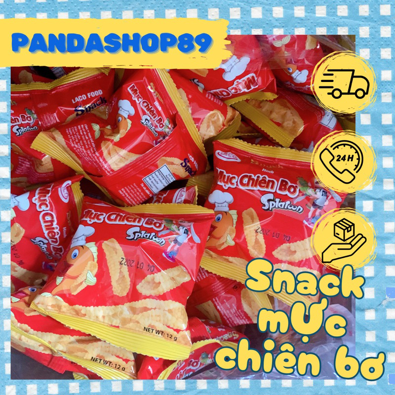 Combo snack mực chiên bơ (gói 12g)