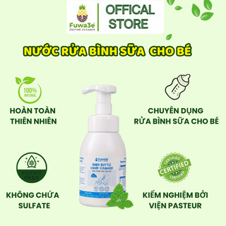Nước rửa bình sữa Fuwa3e- Enzyme Hữu Cơ- Làm sạch cặn sữa, rửa cốc, chén- sạch thơm mát- tinh dầu bạc hà chai 300ml