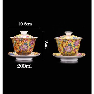 Chén Khải sứ trắng Bạch Định thấu quang 200 ml CK005