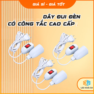 Dây Đuôi Đèn Liền Công Tắc 5m Khải Ân Màu Trắng Dành Cho Đui Đèn E27 Nhỏ Gọn Tiện Lợi
