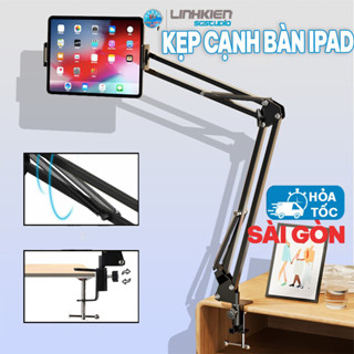 Kẹp cạnh bàn điện thoại ,máy tính bảng phone pad - giá đỡ có vít cố định chất liệu cao cấp chắc chắn