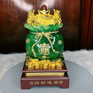 [ Hàng loại 1] túi tiền kim bảo tài lộc chiêu tài tộc để bàn thân tài.bộ tượng Thần Tài thổ địa đá