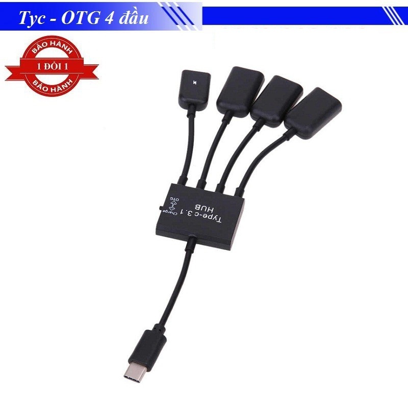 Cáp OTG Type-C ra 3 cổng USB