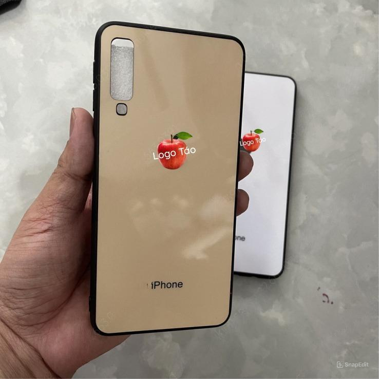 Ốp lưng Samsung A7 2018 kiểu i.Phone mặt lưng bóng đẹp